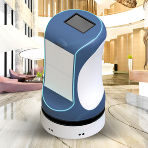 Intelligent Robotic Delivery Butler Autonomous Hotel Service Robot Motor 20kg Payload 0.9m/s Speed Two-<b>Drawer</b> Storage 6h - Product Image 5