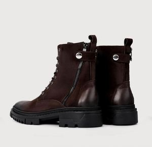 Bottes en cuir rétro à lacets unisexes, personnalisées en usine, vente en gros, design de haute qualité, bottes d'automne et d'hiver - Product Image 3