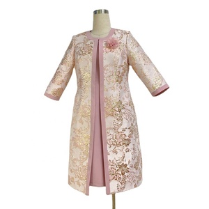 Trajes de Negocios Estilo Africano para Mujer, Chaqueta Larga con un Solo Botón, Tejida con Cristales, 100% Poliéster, de Guangdong, China - Product Image 5