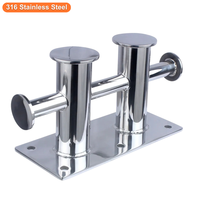 Borne d'amarrage cruciforme simple ou double en acier inoxydable de qualité marine pour quai de port, yacht et bateau, fournisseur chinois