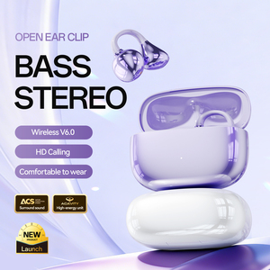 Klip Telinga Terbuka Nirkabel untuk Earphone Olahraga <span class=keywords><strong>Bluetooth</strong></span> 5.4 Tahan Air dengan Indikator Baterai LED JL - Product Image 6