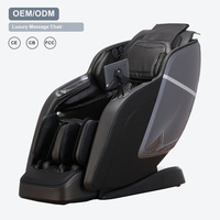 Fauteuil de massage relaxant pour le corps entier, rouleau pour les mollets, massage par pression d'air, commande vocale, charge sans fil, ions négatifs, écran 7 pouces