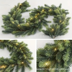 Guirnaldas de pino artificial navideñas, decoración de mesa verde para el hogar, decoración festiva, estilo ratán de 1.8 m - Product Image 5