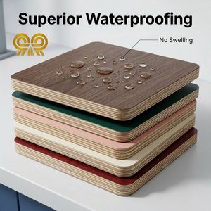 <span class=keywords><strong>Contreplaqué</strong></span> mélaminé en pin de qualité E0, style moderne, 18 mm, 4*8, laminage personnalisé, écologique, pour la fabrication de meubles, <span class=keywords><strong>d</strong></span>écoration murale - Product Image 2