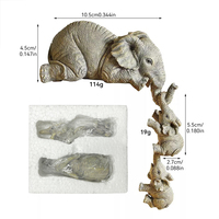 Décoration d'intérieur : Statues d'éléphants en famille, Accessoires de maison, Ornements miniatures pour jardin et aménagement paysager, Artisanat en résine