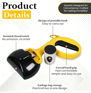 Ramasse-crottes portable pour chien, réutilisable, étanche, lavable, en plastique, pour les promenades en extérieur - Product Image 2