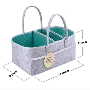 Sac à couches en feutre de grande capacité pouvant être personnalisé style multi-compartiments sac à couches en feutre de noël sac de maman