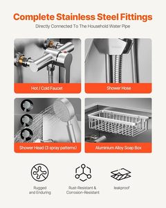 Bañera de Acero Inoxidable para Mascotas con Grifo de Ducha, Soporte para Jabón, Escaleras Antideslizantes y Fácil Limpieza para Perros y Gatos - Product Image 6