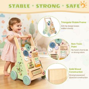 Andador de Madera Multifuncional Personalizado para Bebés, Juguete de Empujar y Tirar para Desarrollo Temprano - Product Image 4