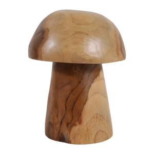 Scultura ornamentale a forma di fungo in legno di teak per decorare la casa, l'ufficio, la mensola, il tavolino da caffè. - Product Image 5