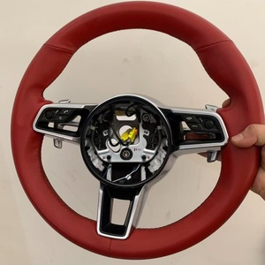 Volante Deportivo Rojo Personalizado para Automóvil, Compatible con Porsche 918, Cayenne, 718, 991, 911, Cayman, Panamera, <span class=keywords><strong>Macan</strong></span>, Mejorado - Product Image 5