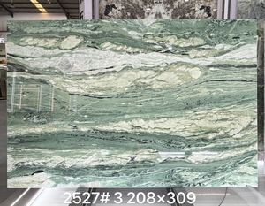 Dalles de marbre vert poli en quartzite vert Victoria de luxe, grandes dalles, pour murs et sols, quartzite premium pour comptoirs de cuisine - Product Image 1