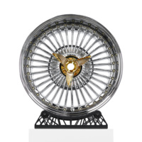 Jantes en alliage forgé T6061 légères 2 pièces, finition chrome argenté, moyeu doré, pour roues à rayons 18, 19, 20, 21 pouces, entraxes 5x108, 5x112, 5x114.3