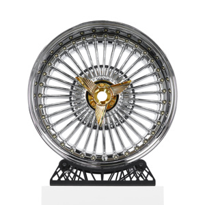 Jantes en alliage forgé T6061 légères, 2 pièces, finition chrome argenté, moyeu doré, pour roues à rayons, 18, 19, 20, 21 pouces, entraxes 5x108, 5x112, 5x114.3 - Product Image 2