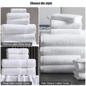 Wholesale High Quality <b>Cheap</b> 100% Cotton Hotel Hand Face Bath <b>Towels</b> Set Serviette De Bain En Cotton - Product Image 3
