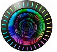 Enseigne LED Miroir Infini Personnalisée, Boîte à Lumière Tunnel Abysse, Panneau Acrylique RGB à Changement de Couleur pour Décoration Murale Bar KTV