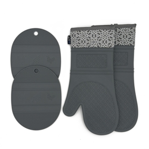 Gants en silicone antidérapants et isolants thermiques personnalisés - Gants de four professionnels - Product Image 4