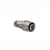Adaptateur de connecteur circulaire métallique XS12 IP65 IEC/EN 61984 BNC en laiton, mâle/femelle, raccordement push-pull, 4 broches, alimentation aéronautique