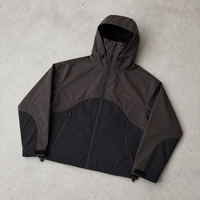 Fabricant de vêtements personnalisés OEM ODM : Blouson coupe-vent à capuche pour homme, color block, poches zippées, streetwear d'extérieur