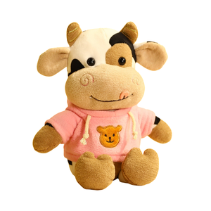 Peluche di Mucca Carina con Maglione Rosso 'LOVES', Regalo Dolce per Lei e per i Bambini - Product Image 5