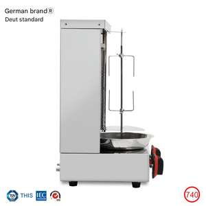 Parrilla de barbacoa eléctrica de 220V, rotación automática, Control de temperatura de parrilla independiente, <span class=keywords><strong>pollo</strong></span> asado de acero inoxidable 304 - Product Image 4