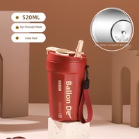 Vente en gros de tasses à café isothermes en acier inoxydable 304, gobelets pratiques, thermos avec corde