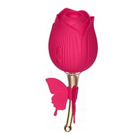 Vibrateur Rose Économique en Forme de Rose, Stimulateur Clitoridien à Succion et Vibration
