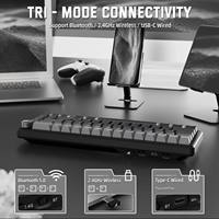 Attack Shark X66 RGB 3 Mode Wired Wireless 2.4G BT Hot Swap Gasket Mechanical Gaming Keyboard