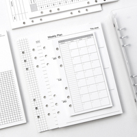 2022 Carnets de planificateur de catalogue imprimés personnalisés A3 A4 A5 A6 Journaux à feuilles mobiles Journal A5 Recharge Papier Classeur Carnets de notes