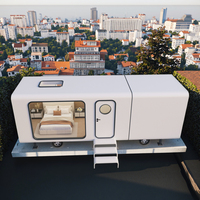 Cosse modulaire contemporaine préfabriquée 6m espace capsule maison 2 chambres toilette pour mobile petite maison camping usage commercial