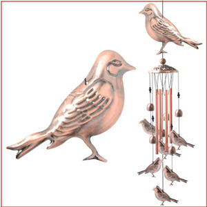 Personnalisé Rouge Cuivre Métal Tube Cloche Animal Coeur Étoile Forme Souvenir <span class=keywords><strong>Pendentif</strong></span> Jardin Cour Extérieur Carillon éolien - Product Image 6