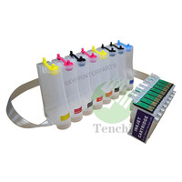 Système d'encre CISS CIS vide pour imprimante Epson Stylus Photo R1800 R800 avec puce de réinitialisation automatique T0540
