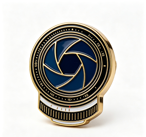 Moneda Conmemorativa de Metal Personalizada con Lente de Cámara, Moneda Coleccionable Esmaltada para Regalo de Fotografía - Product Image 3