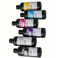 Encre UV industrielle à haute adhérence, haute brillance, faible rétrécissement pour imprimante à plat Toshiba CE4M CE2 CF3R, impression sur verre, bois, métal