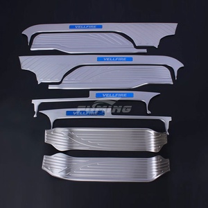 Striscia soglia in acciaio inossidabile modificato Alphard, stile diviso, facile da installare, non facile da staccare - Product Image 5