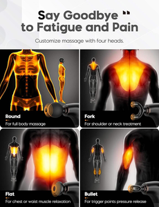 Masajeador Vibrador de Mano, Martillo de Masaje Eléctrico Recargable por USB, Pistola de Masaje Corporal para Alivio del Dolor Muscular Profundo - Product Image 3