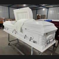 KM29301 ataúdes para los muertos de acero funeral con ataúd equipo