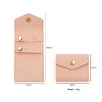 Bolsa de Joyería de Microfibra de Cuero, Pequeña y Linda, Portátil, Organizador de Joyería para Viajes, Ideal para Guardar Collares