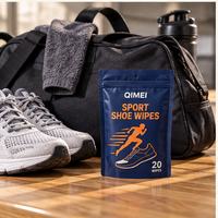 Lingettes personnalisées pour chaussures de sport, 20 lingettes, pochette zippée, OEM ODM
