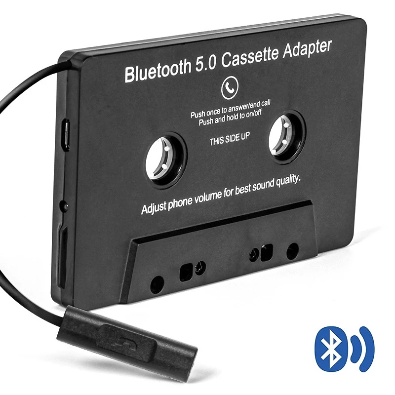 Conversor universal de áudio bluetooth 5.0, fita conversor mp3/sbc/stereo bluetooth para aux adaptador de cassete