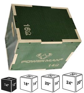 POWERMAN FITNESS Box Pliometrico in Legno 3-in-1 <span class=keywords><strong>per</strong></span> Allenamento Salto, Box Pliometrico in Legno Resistente 20/24/30 Pollici <span class=keywords><strong>per</strong></span> CrossFit - Product Image 2