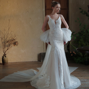 <span class=keywords><strong>Abito</strong></span> da Sposa Francese Semplice <span class=keywords><strong>Bianco</strong></span> con Coda a Farfalla, <span class=keywords><strong>Abito</strong></span> da Sera <span class=keywords><strong>Senza</strong></span> <span class=keywords><strong>Spalline</strong></span> con Scialle per Banchetti - Product Image 6