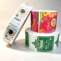 Autocollants adhésifs imperméables en vinyle pour emballages alimentaires (bonbons, huile d'olive, sandwichs, noix, graines) - Personnalisables par gaufrage/débossage