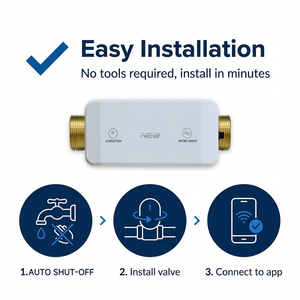 Système <span class=keywords><strong>de</strong></span> contrôle <span class=keywords><strong>de</strong></span> vanne d'eau intelligent WiFi pour la maison, commande par application mobile, minuterie, commande vocale (<span class=keywords><strong>Echo</strong></span>/Assistant Google) - Product Image 6