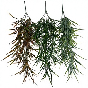 Großhandel Künstliche Zwiebelgras-Hängestreifen Weidenranken Efeu-Blätter Wanddekoration Heim-Garten-Dekor Künstliche Grünpflanzen - Product Image 1