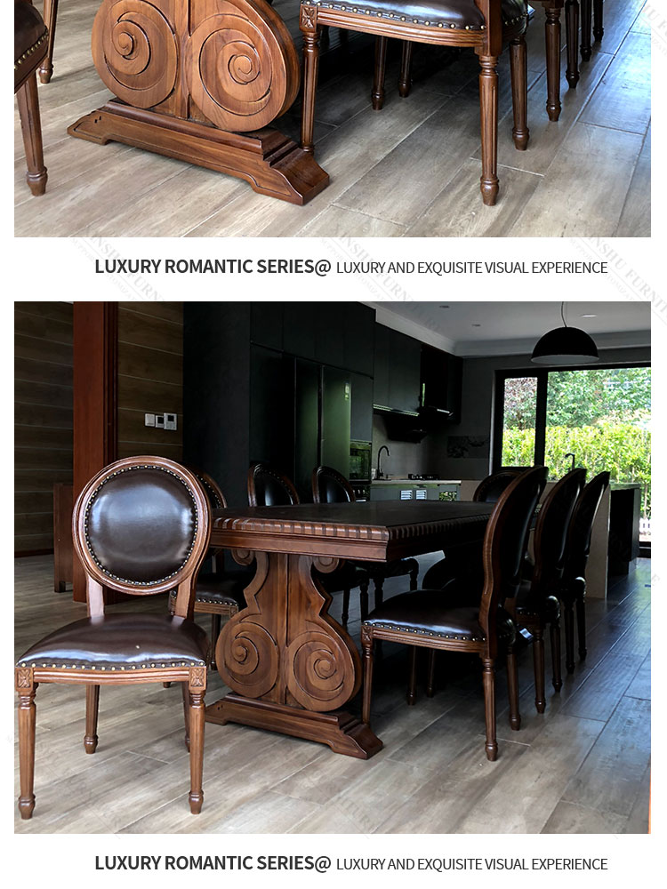 american style country coffee table wooden desktop solid wood oak long square dining table