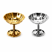 Lot de coupes à dessert en acier inoxydable 304, réutilisables, pour glaces, puddings et coupes glacées, idéales pour les événements et l'hôtellerie