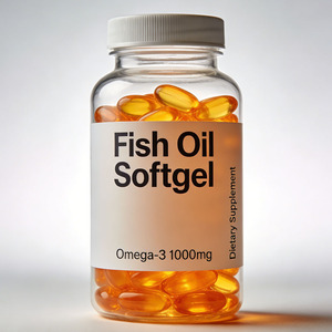 Gélules d'huile de poisson Oméga-3 complètes de haute qualité, issue de sources marines profondes, favorisent <span class=keywords><strong>la</strong></span> santé cardiaque, cérébrale, articulaire et oculaire <span class=keywords><strong>au</strong></span> quotidien. - Product Image 1