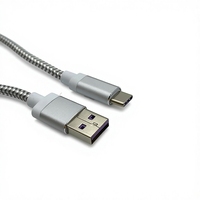 COMTON Personnalisé 1m 2m 5A USB vers Type C Chargeur de téléphone portable Charge rapide Blanc Données USB AVEC Câbles en maille PET/NYLON