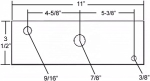 Kit d'égaliseurs de remorque et boulons de fixation pour ressorts à glissière de 2 po de large, 11 po de long, avec trou central de 7/8 po pour essieu de remorque - Product Image 6